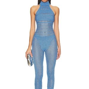 Retrofete Azure Crochet Jumpsuit